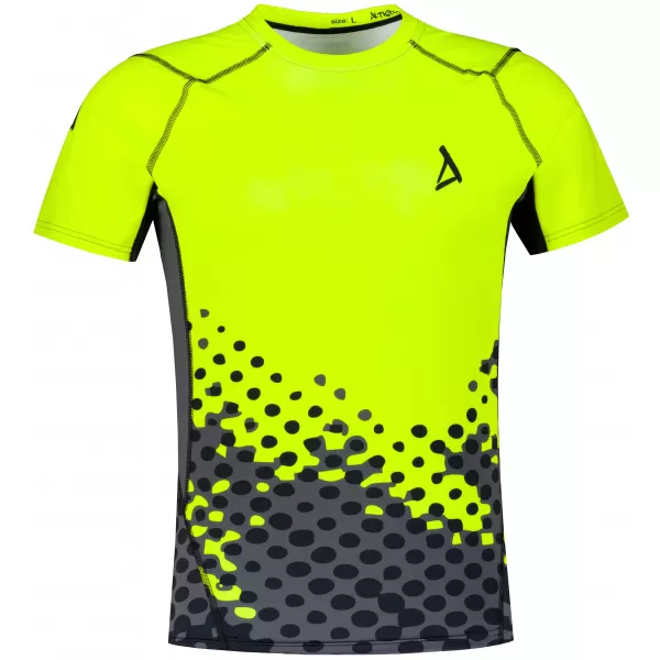  Moška vrhunska funkcionalna kompresijska majica ALTISPORT VOJ/ALM109TR04 FLUO RUMENA 