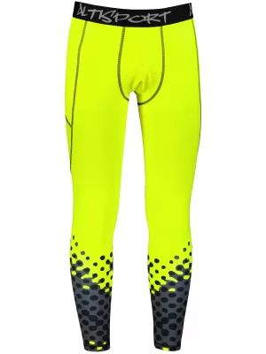Moške dolge vrhunske športne pajkice ALTISPORT VOJ/ALM109LEG01 FLUO RUMENA