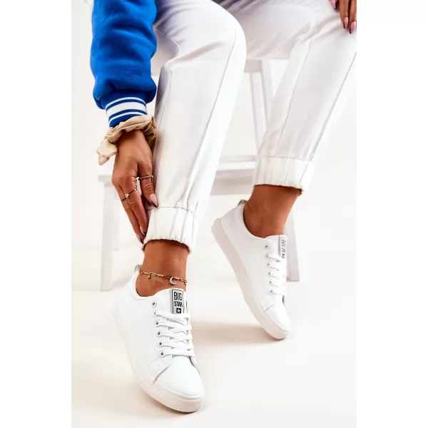  Ženske usnjene superge BIG STAR JJ274311 WHITE Big Star Shoes 