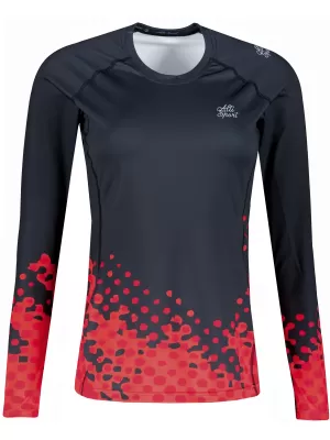 Ženska premium funkcionalna majica z dolgimi rokavi ALTISPORT VOJ/ALW109TR03 RDEČE-ČRNA