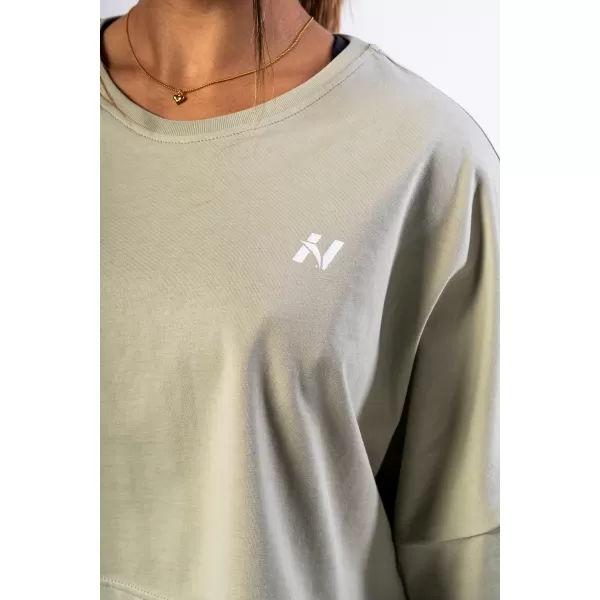  Oversized crop majica s kratkimi rokavi JUST FLOW 431 SVETLO ZELENA Nebbia 