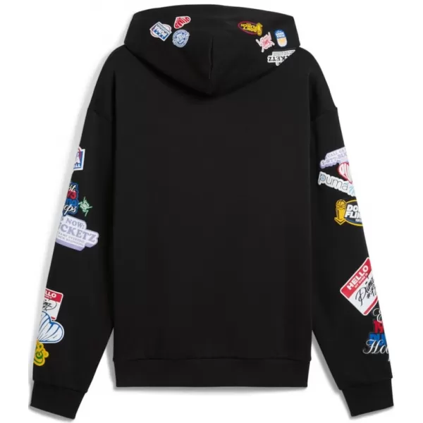  Moška jopica PUMA HOOPERHOTLINE PULLOVER HOODIE 632827-02 ČRN 