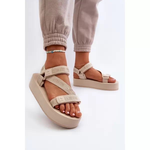  Ženski sandali BIG STAR NN274A528 BEŽ Big Star Shoes 