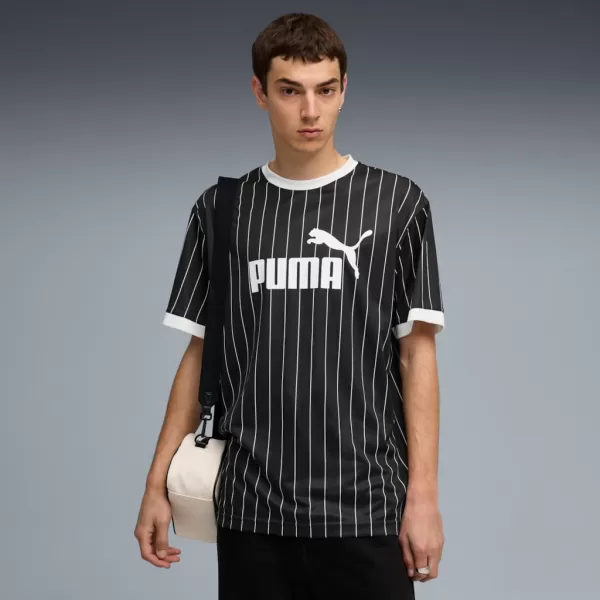  Moški dres PUMA ESS STRIPED JERSEY 688263-01 ČRNA 