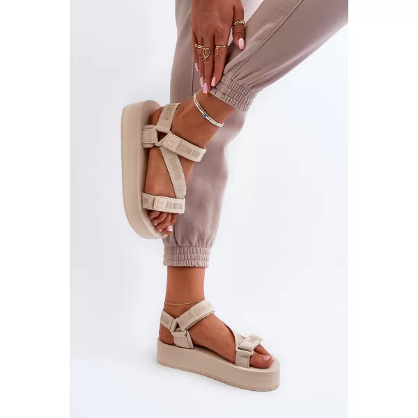  Ženski sandali BIG STAR NN274A528 BEŽ Big Star Shoes 