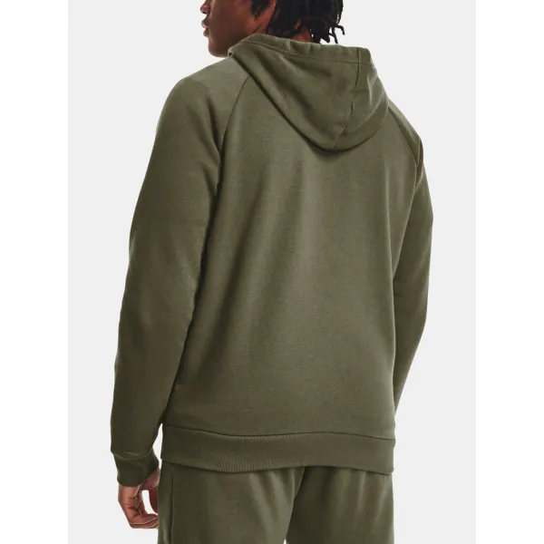  Moški pulover UNDER ARMOUR RIVAL FLEECE FZ HOODIE 1379767-390 ZELENA 