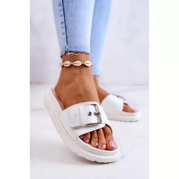  Modni ženski natikači BIG STAR JJ274A309 WHITE Big Star Shoes 