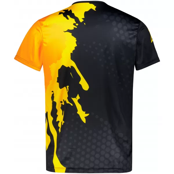  Moška premium funkcionalna majica s kratkimi rokavi ALTISPORT VOJ/ALM112TR01 ČRNO-FLUO ORANŽNA 