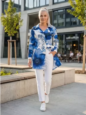 Ženska vrhunska jakna ALTISPORT VOJ/ALW102MI05 MORNARSKO/BELA