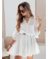Obleka DSTREET LYVONNE EY2613 BELA