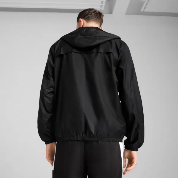  Moška vetrovka PUMA ESS REGULAR WINDBREAKER 684625-01 ČRNA 