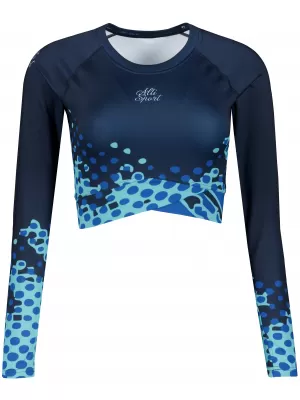 Ženski funkcionalni vrhunski kratki top ALTISPORT VOJ/ALW109TR04 KRALJEVSKO MODRA