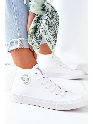 Ženski usnjeni gležnjarji BIG STAR GG274016 WHITE Big Star Shoes