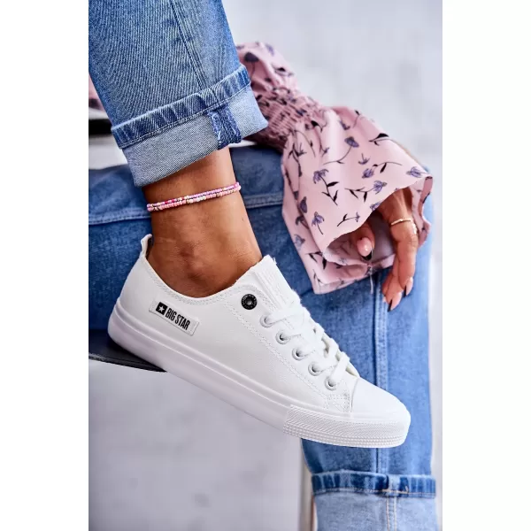  BIG STAR Ženske usnjene superge KK274010 WHITE Big Star Shoes 