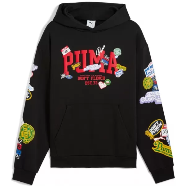  Moška jopica PUMA HOOPERHOTLINE PULLOVER HOODIE 632827-02 ČRN 