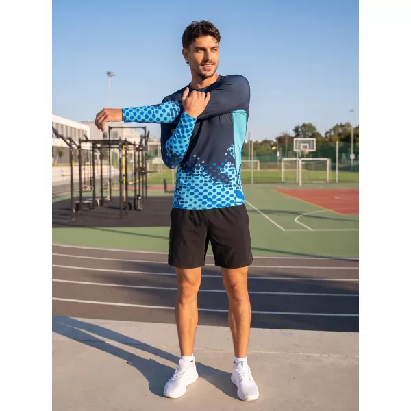  Moška funkcionalna kompresija T -majica z premijo z dolgimi rokavi ALTISPORT VOJ/ALM109TR03 KRALJEVSKI 