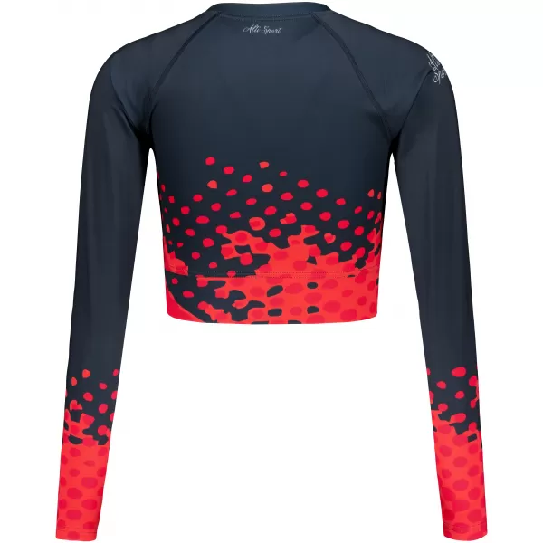  Ženski funkcionalni vrhunski kratki top ALTISPORT VOJ/ALW109TR04 RDEČE-ČRNA 