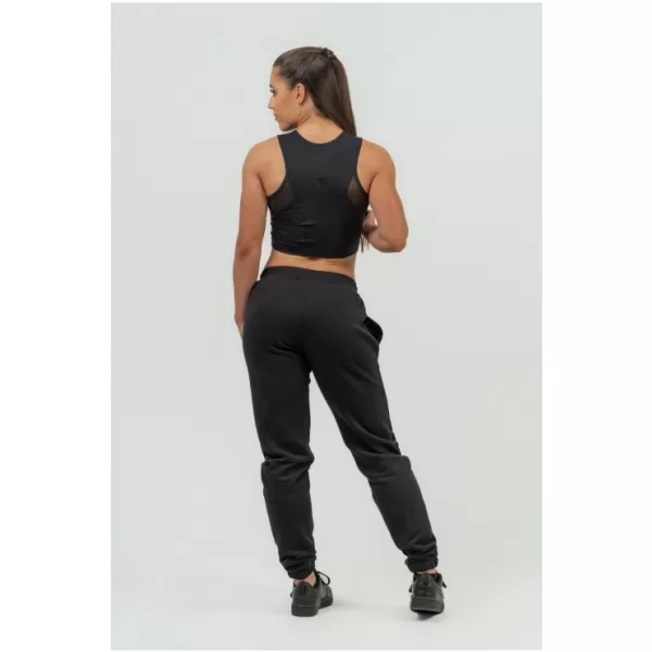  Ženski kratki top z visoko oporo INTENSE Mesh 842 BLACK Nebbia 