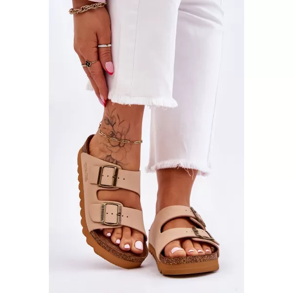 Ženski natikači BIG STAR LL274745 BEŽ Big Star Shoes 