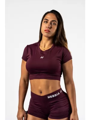 Top z odprtim hrbtom STRONG BEAUTY 430 TEMNO RDEČA Nebbia