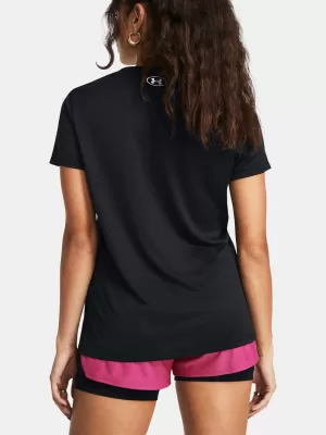 Ženska majica s kratkimi rokavi UNDER ARMOUR TECH SSV- SOLID 1384229-001 ČRNA