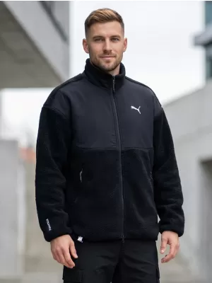 Moška jakna PUMA TECH SOFT TECH RELAXED SHERPA JACKET 632104-01 ČRNA