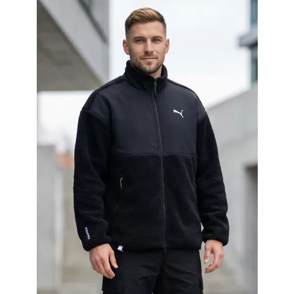  Moška jakna PUMA TECH SOFT TECH RELAXED SHERPA JACKET 632104-01 ČRNA 