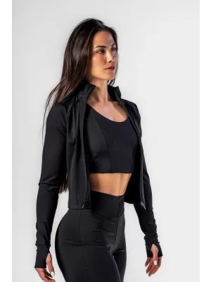 Deni x Fitness majica z zadrgo 314 BLACK Nebbia