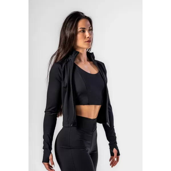  Deni x Fitness majica z zadrgo 314 BLACK Nebbia 