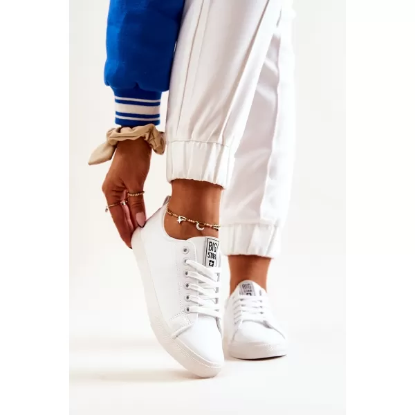  Ženske usnjene superge BIG STAR JJ274311 WHITE Big Star Shoes 