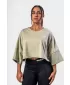 Oversized crop majica s kratkimi rokavi JUST FLOW 431 SVETLO ZELENA Nebbia