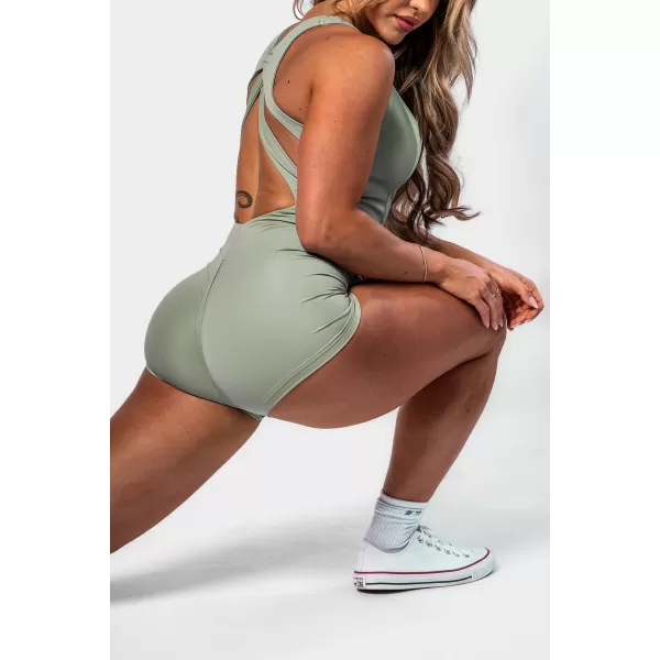  Fitnes kombinezon za oblikovanje STRONG BEAUTY 427 SVETLO ZELEN Nebbia 