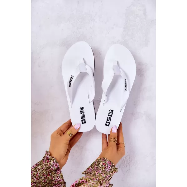  Ženske japonke na klin BIG STAR JJ274A333 WHITE Big Star Shoes 
