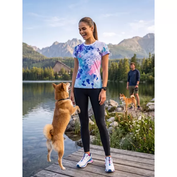  Ženska premium funkcionalna majica ALTISPORT VOJ/ALW055TR01 VIJOLIČNA/MODRA 
