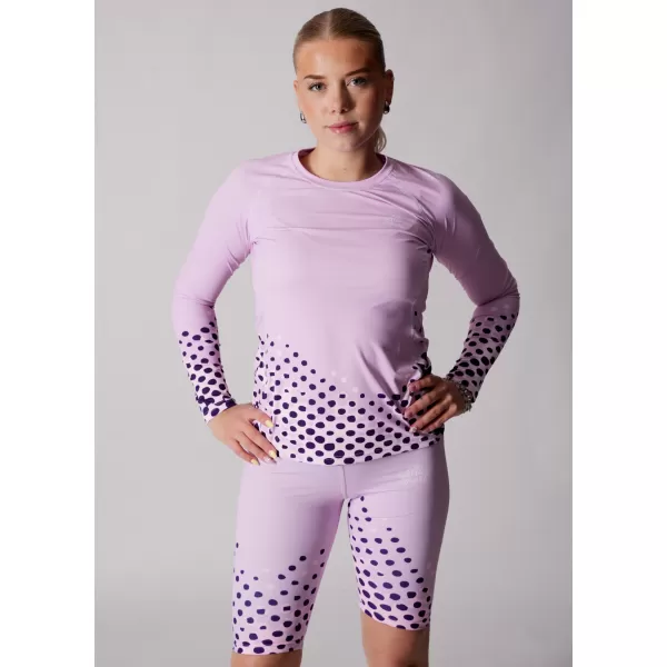 Ženska premium funkcionalna majica z dolgimi rokavi ALTISPORT VOJ/ALW109TR03 LILA 