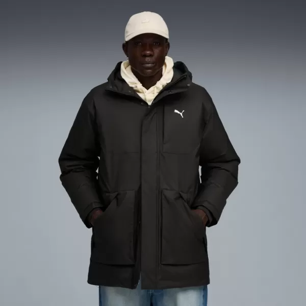  Moška jakna PUMA PROTECTIVE HOODED DOWN PARKA 688380-01 ČRNA 