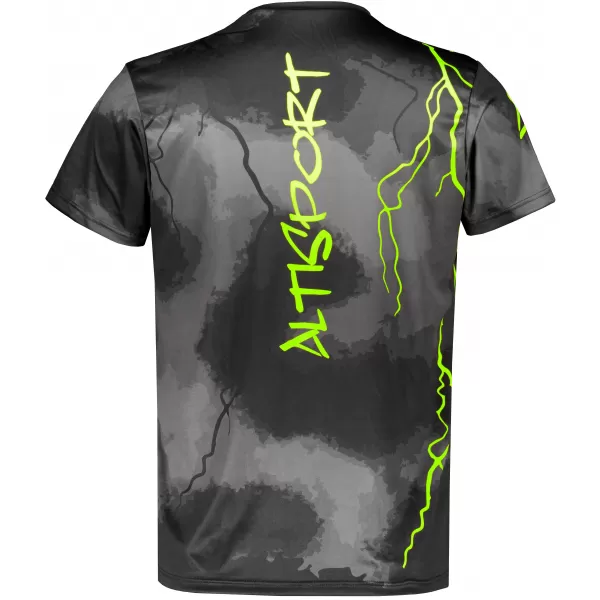  Moška premium funkcionalna majica s kratkimi rokavi ALTISPORT VOJ/ALM113TR01 ČRNO-FLUO RUMENA 