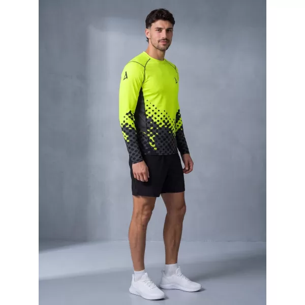  Moška funkcionalna kompresijska majica z dolgimi rokavi ALTISPORT VOJ/ALM109TR03 FLUO RUMENA 