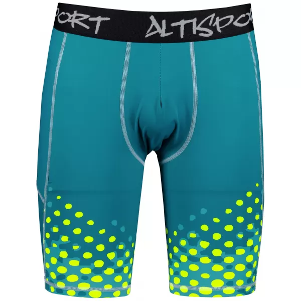  Moške športne pajkice nad koleni premium ALTISPORT VOJ/ALM109LEG02 SMARAGDNO-FLUO 