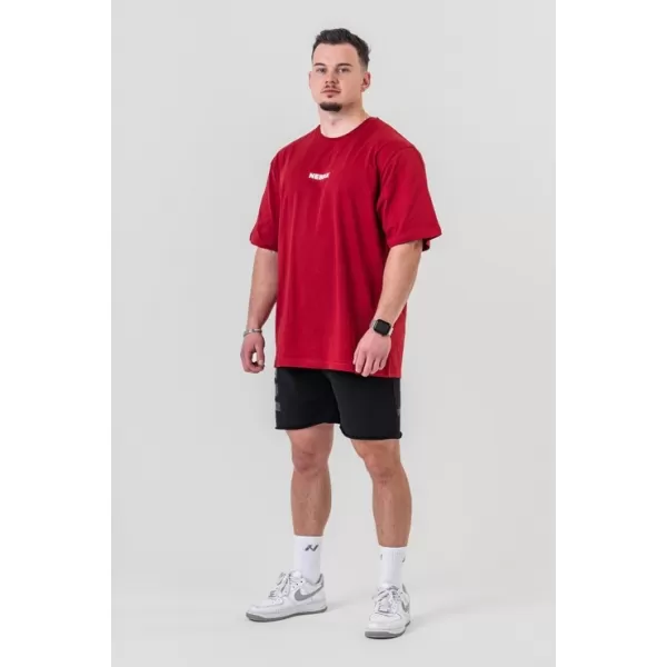 Oversized majica s kratkimi rokavi GYM ESSENTIALS 381 TEMNO RDEČA Nebbia 