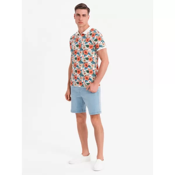  Moška T -majica OMBRE OM-POSS-0149 BELA 