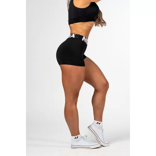  Fitnes kratke hlače z visokim pasom GLUTE PUMP 240 BLACK Nebbia 