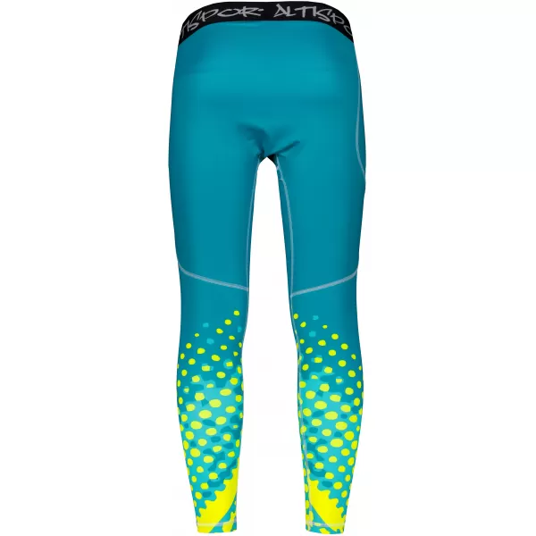  Moške dolge vrhunske športne pajkice ALTISPORT VOJ/ALM109LEG01 SMARAGDNO-FLUO 