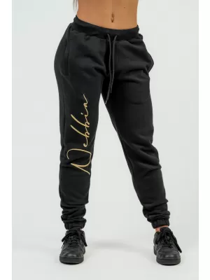 Ženske ohlapne trenirke Signature INTENSE 846 BLACK/GOLD Nebbia