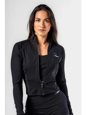 Deni x Fitness majica z zadrgo 314 BLACK Nebbia