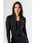 Deni x Fitness majica z zadrgo 314 BLACK Nebbia