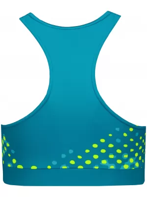 Ženski premium funkcionalni športni nedrček ALTISPORT VOJ/ALW109POD01 SMARAGDNO/FLUO RUMENA