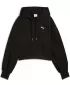 Damske trenirke PUMA WARDROBE ESS RELAXED CROPPED HOODIE TR 629746-01 ČRN