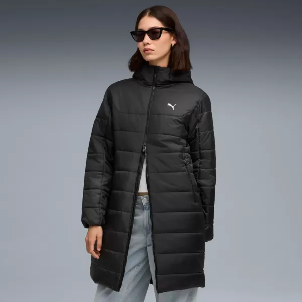  Ženski plašč PUMA ESS HOODED PADDED PARKA 685232-01 ČRNA 