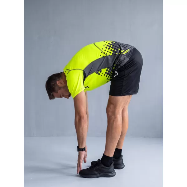  Moška vrhunska funkcionalna kompresijska majica ALTISPORT VOJ/ALM109TR04 FLUO RUMENA 